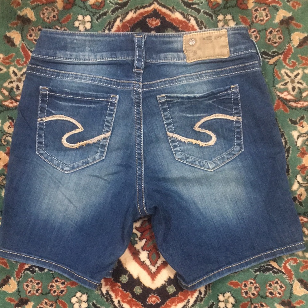 Silver Jeans Suki Super Stretch Mid Jean Shorts size W 29 / L4 1/2